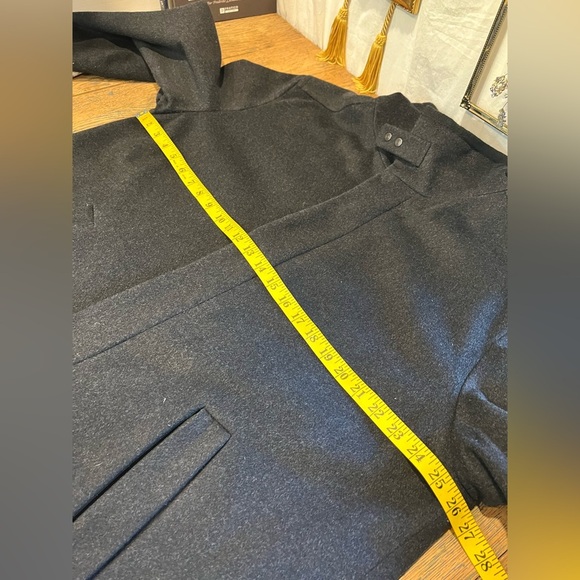 BUGATTI Charcoal Wool & Cashmere Coat - Size 44R - Picture 4 of 12